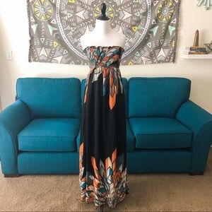 Forever 21 Sleeveless Geode Maxi Dress